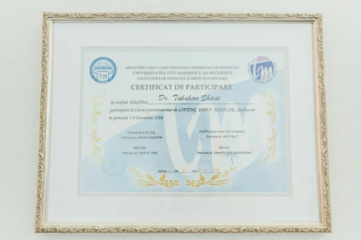 2010年 ブガレスト大学(ルーマニア) サイナスリフト ライブオペ